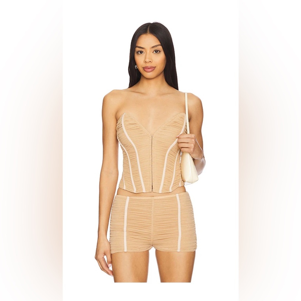 Aniye Records Nude Talia Bustier & Short Set